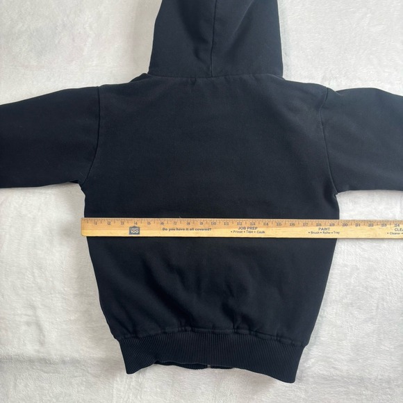 VTG Y2K Fox Sasquatch Skull Hoodie Long Sleeve Black Full Zip Women's Small - Picture 8 of 10